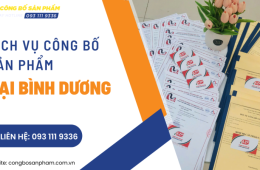 Công bố sản phẩm tại Bình Dương