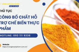 Hướng dẫn công bố chất hỗ trợ chế biến thực phẩm nhanh chóng