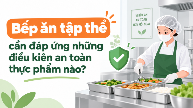 Bếp ăn tập thể cần đáp ứng những điều kiện an toàn thực phẩm nào